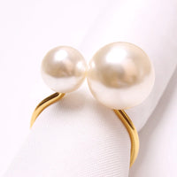 Set of 6 Pearl Napking Rings