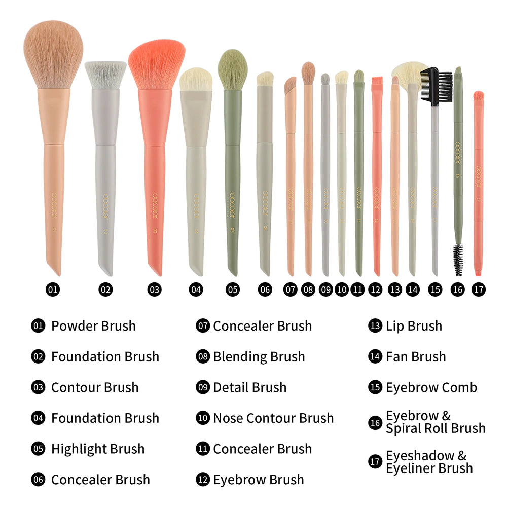 Morandi - 17pc Makeup Brush Set [docolor]