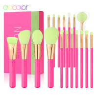 Neon Hot Pink - 18pcs Makeup Brush set [docolor]