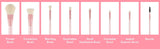 Pinky White - 8pcs Makeup Brush set [docolor]