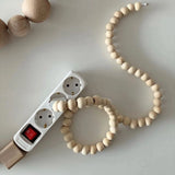 Wooden Beaded iPhone Charger Cable - 1M