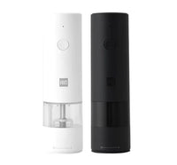 Set of 2 Black and White Rechargable Electronic Salt and Pepper Grinder [HUOHOU]