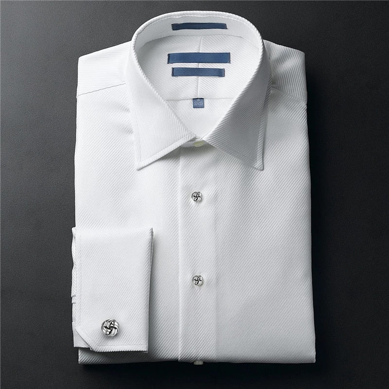 Silver Luxury Man Shirt Cufflinks Set