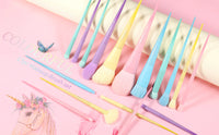Dreaming of Unicorns - 17 Piece Pastel Makeup Brush Set [docolor]
