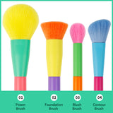 Dream of Color - 15 Pieces Colourful Makeup Brush Set [docolor]