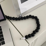 Black Beaded iPhone Charger Cable - 1M